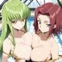 コードギアスC.C.紅月カレン 制服＋競泳水着CG集