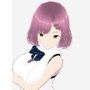 白いワンピース姿に薄いパープルヘアのお姉さん（セリフなし 3DCGモデル イラスト集）